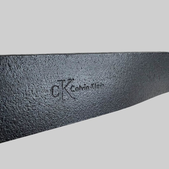 CK Italian Saddle Leather Belt in Black and Gold Women's Size Small - Picture 9 of 12
